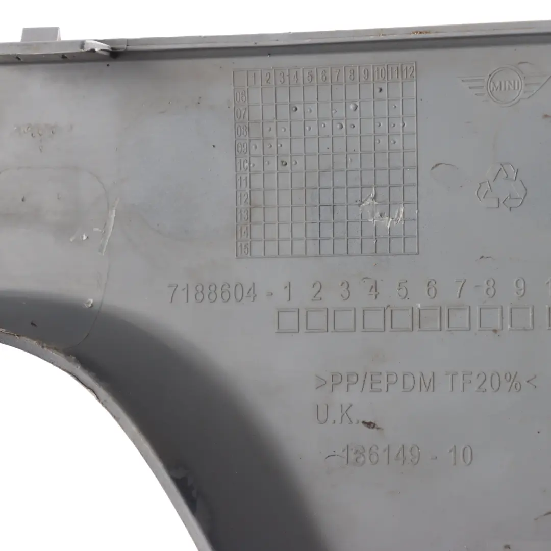 Mini R55 R56 Front Bumper Trim Panel Right O/S Horizon Blue - A93 7188604 - SKU 0430260-HB1 - Part number 0430260