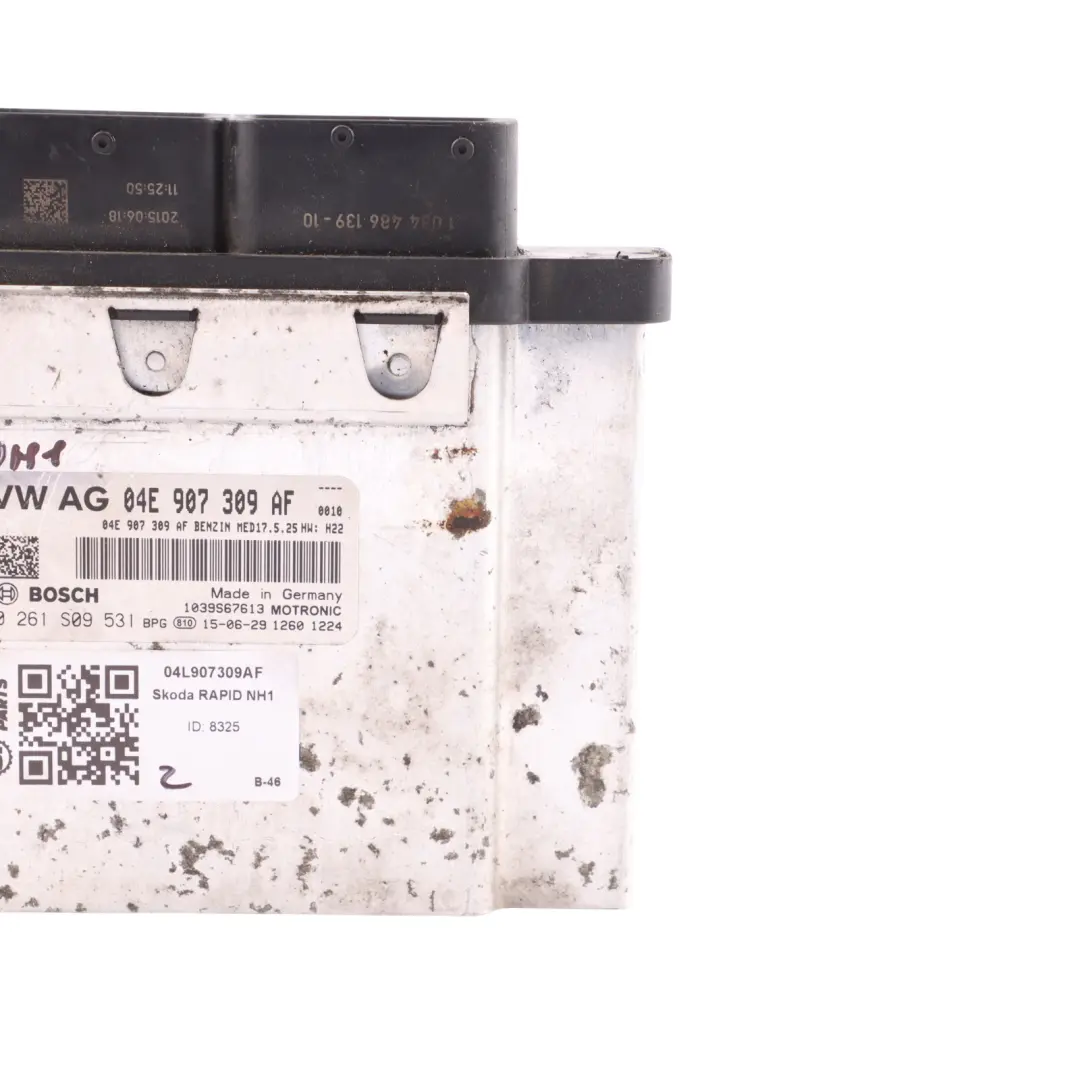 Skoda Rapid NH1 Engine Control Unit ECU Module 1.2 TSI CJZD 90HP - SKU 04E907309AF-1 - Part number 04E907309AF