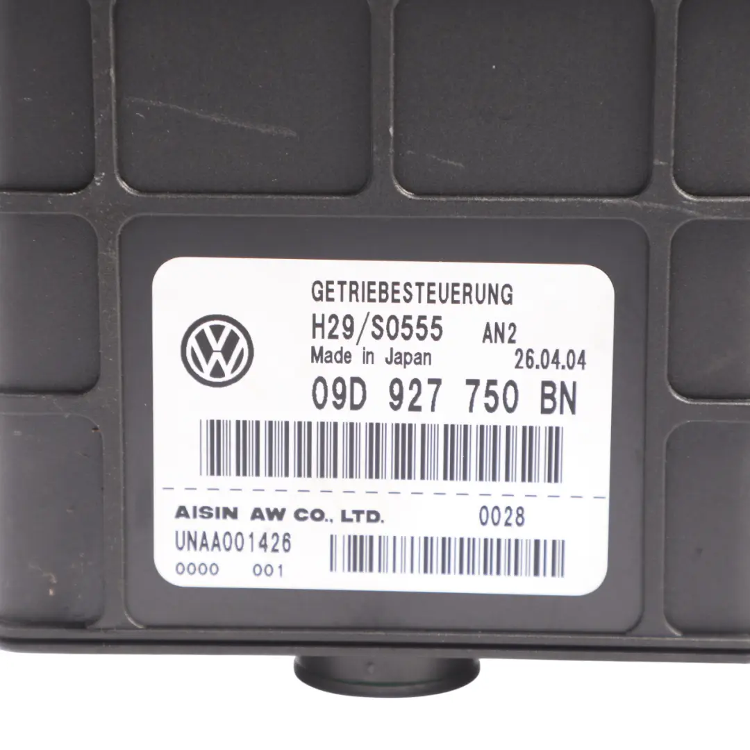 7L Automatic Transmission Module Control Unit to VW Volkswagen Touareg with Part number 09D927750BN VW Volkswagen Touareg 7L Automatic Transmission Module Control Unit - SKU 09D927750BN - Part number 09D927750BN