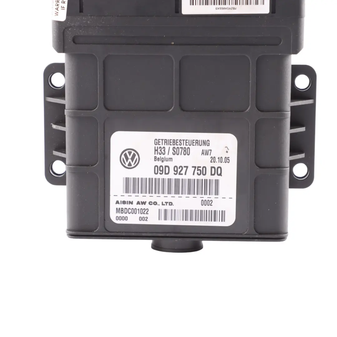 7L Automatic Transmission Module Control Unit to Volkswagen Touareg with Part number 09D927750DQ Volkswagen Touareg 7L Automatic Transmission Module Control Unit - SKU 09D927750DQ - Part number 09D927750DQ