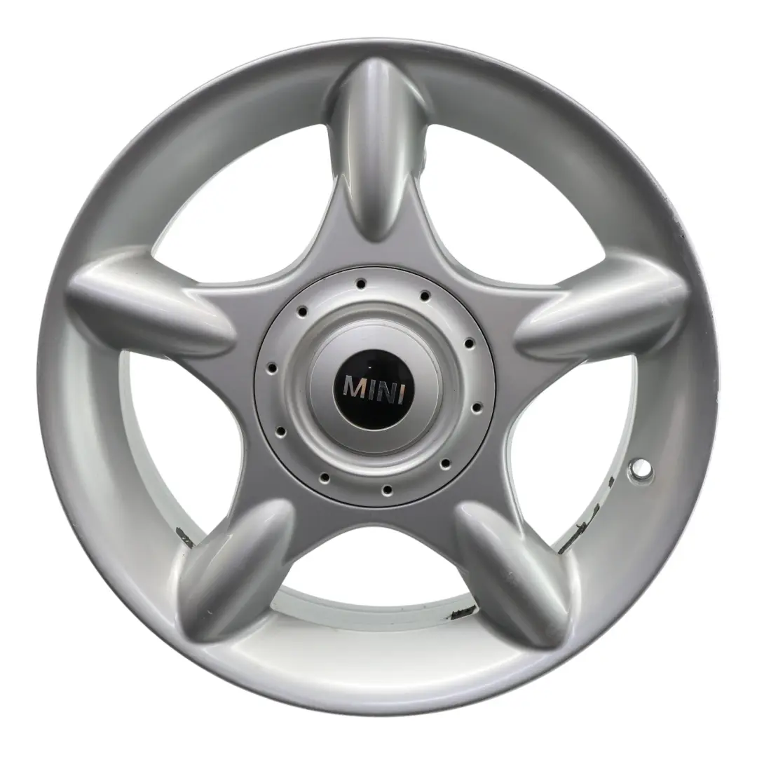 Alloy Rim 16 6,5J ET:48 5-Spider Spoke 83 to Mini Cooper One R50 R52 Silver Wheel with Part number 1512348 Mini Cooper One R50 R52 Silver Wheel Alloy Rim 16 6,5J ET:48 5-Spider Spoke 83 - SKU 1512348-1 - Part number 1512348