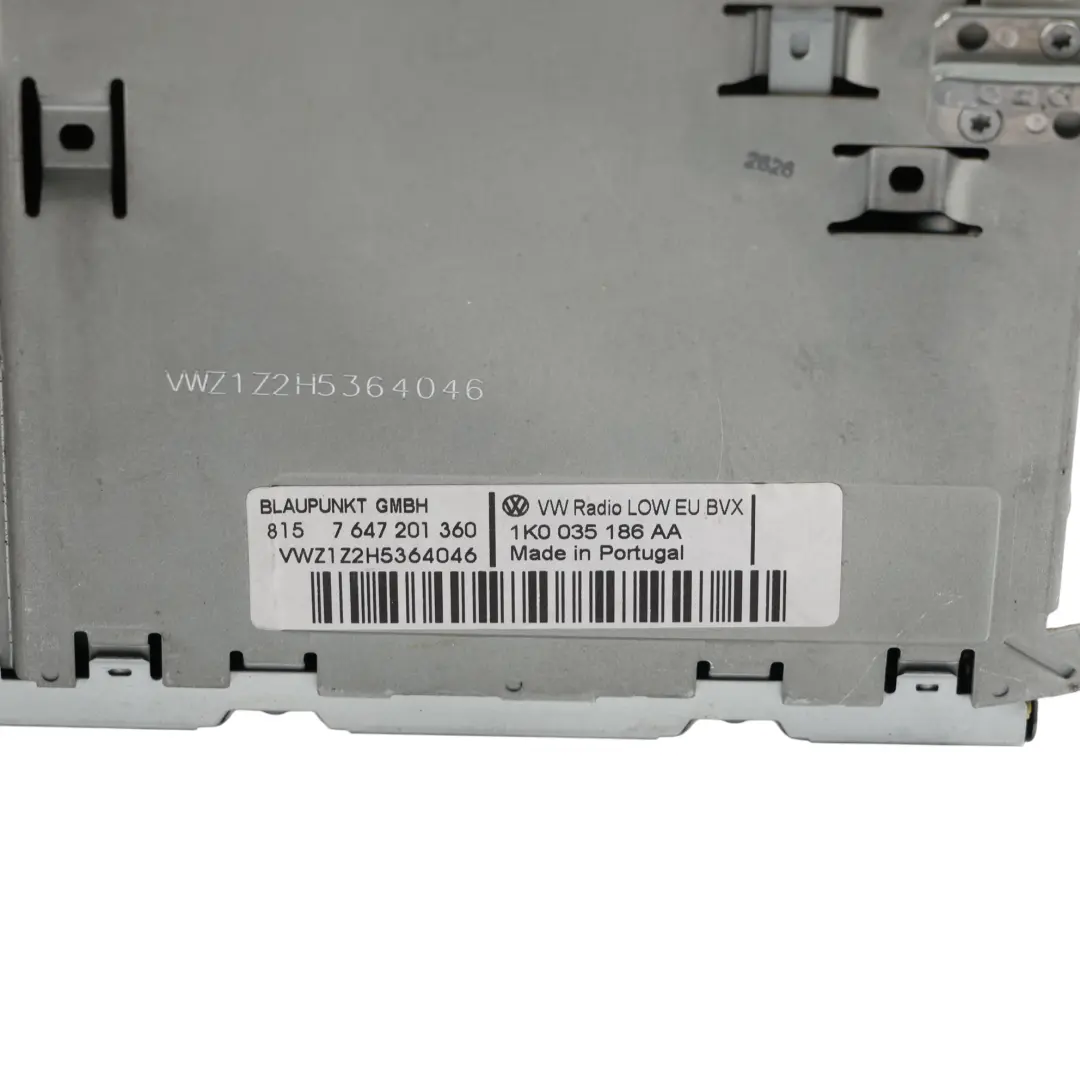 VW Volkswagen Golf Mk5 Radio Control Head Unit CD Player - SKU 1K0035186AA - Part number 1K0035186AA