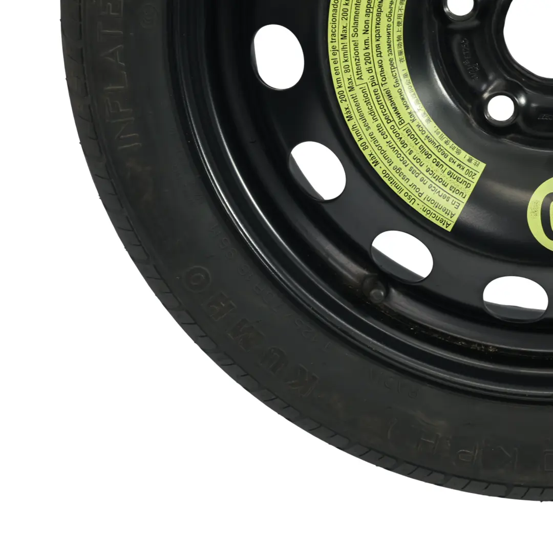 Audi A3 8P Ruota Scorta Salvaspazio Acciaio R16 3.5J 125/70 - SKU 1K0601027AL-3 - Numero di parte 1K0601027AL