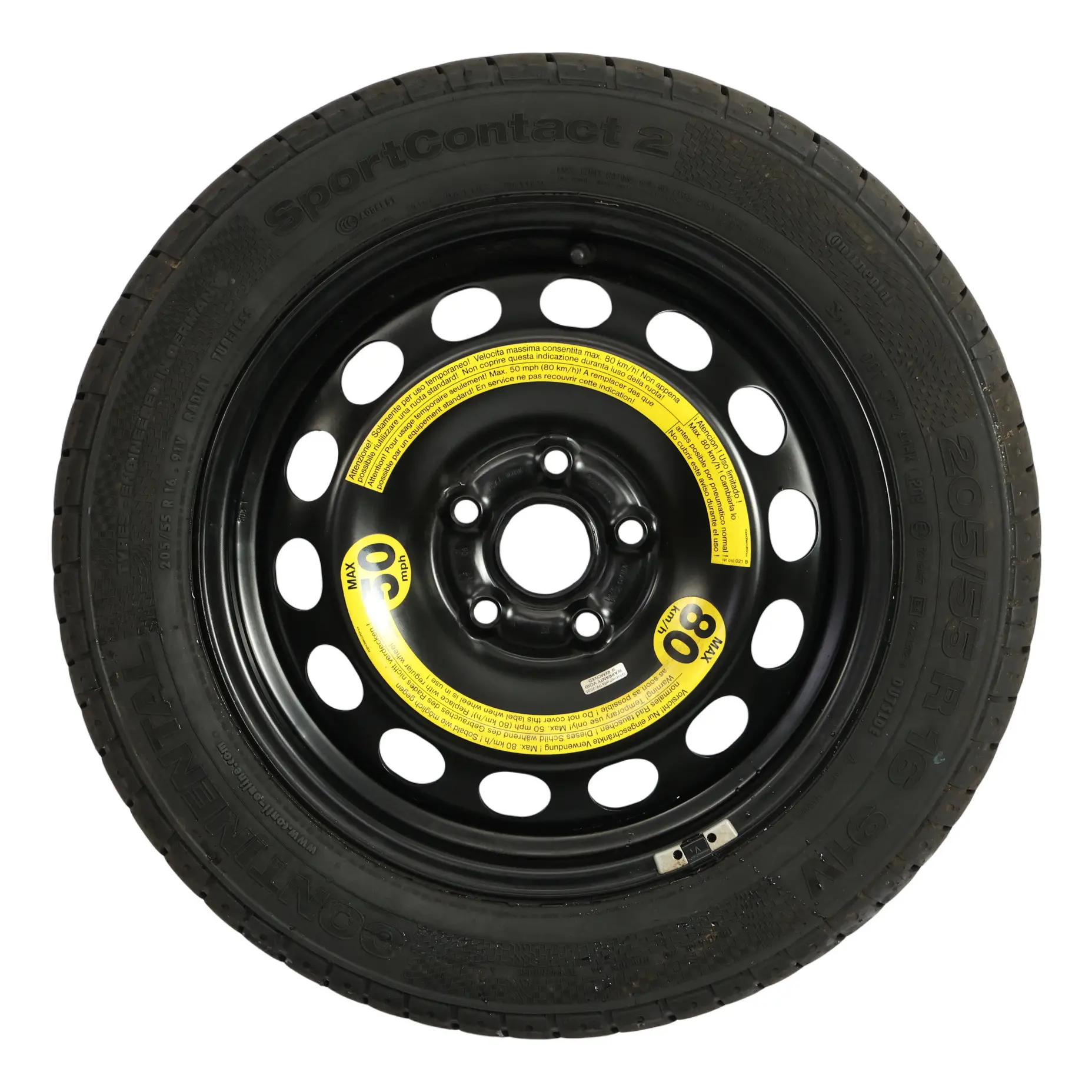 Skoda Octavia II Spare Wheel Steel Continental R16 6,5J 205/55 ET:50 1K0601027K