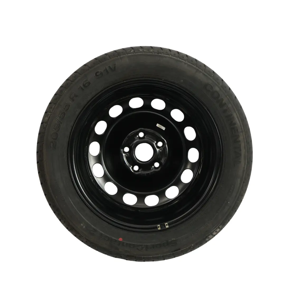 Rueda Repuesto Continental R16 6,5J 205/55 ET:50 para Skoda Octavia II con número de pieza 1K0601027K Skoda Octavia II Rueda Repuesto Continental R16 6,5J 205/55 ET:50 - SKU 1K0601027K - Número de pieza 1K0601027K