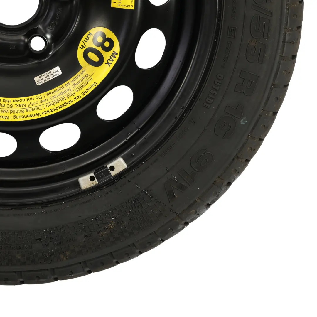 Ruota Scorta Continental R16 6,5J 205/55 ET:50 per Skoda Octavia II con numero di parte 1K0601027K Skoda Octavia II Ruota Scorta Continental R16 6,5J 205/55 ET:50 - SKU 1K0601027K - Numero di parte 1K0601027K