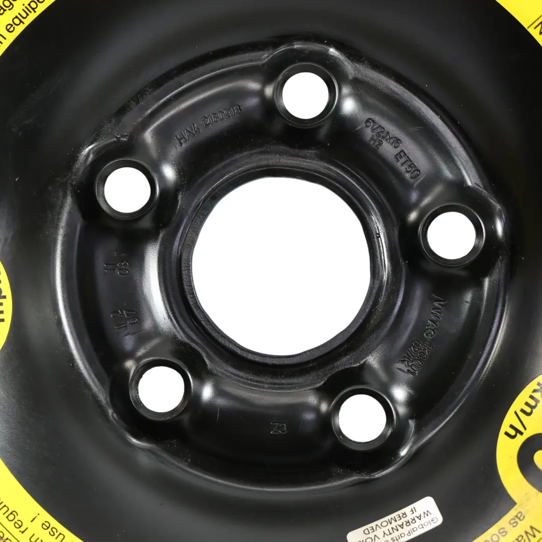 Skoda Octavia II Spare Wheel Steel Continental R16 6,5J 205/55 ET:50 - SKU 1K0601027K - Part number 1K0601027K