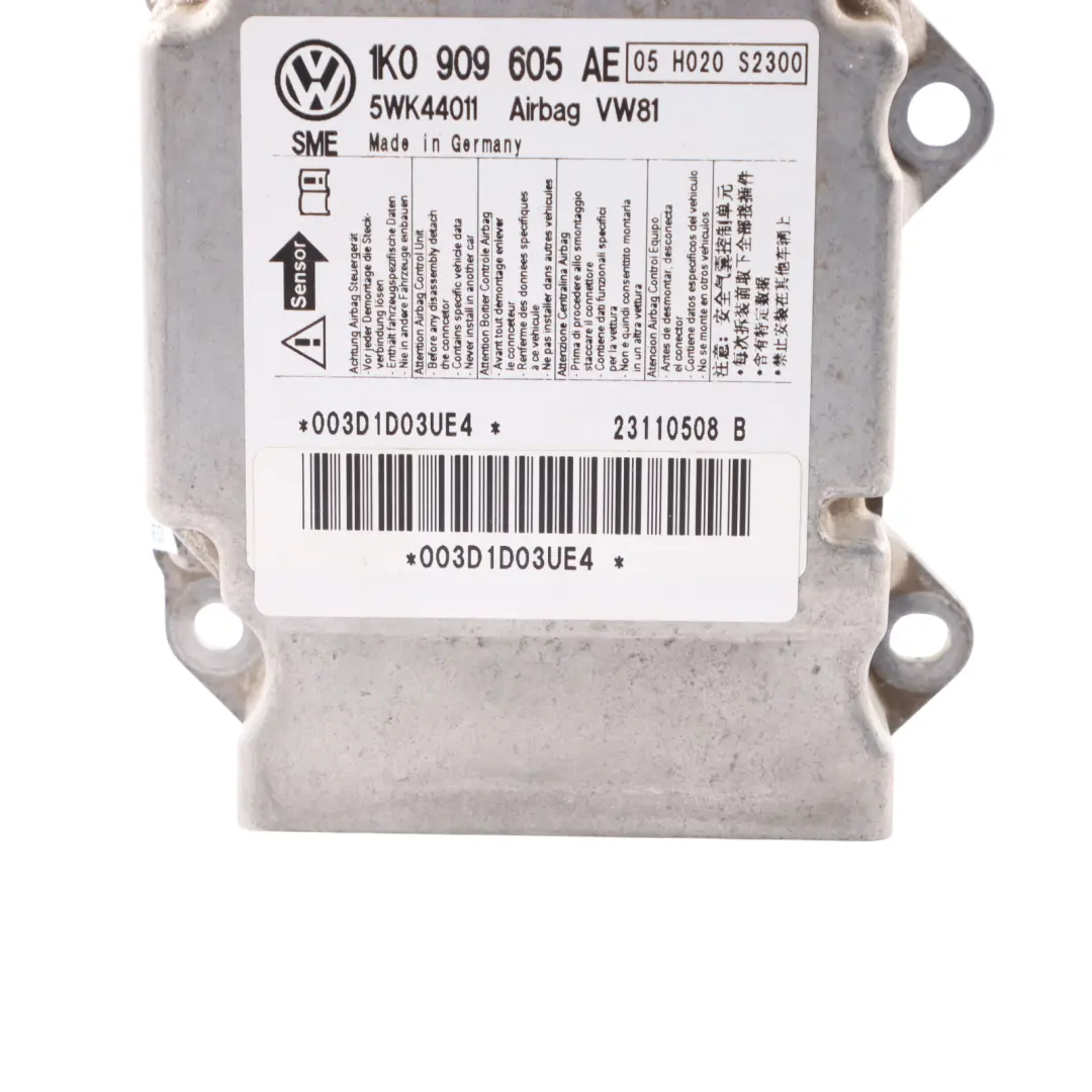 VW Volkswagen Scirocco Mk3 Moduł Sensor Poduszek Powietrznych - SKU 1K0909605AE - Numer Części 1K0909605AE