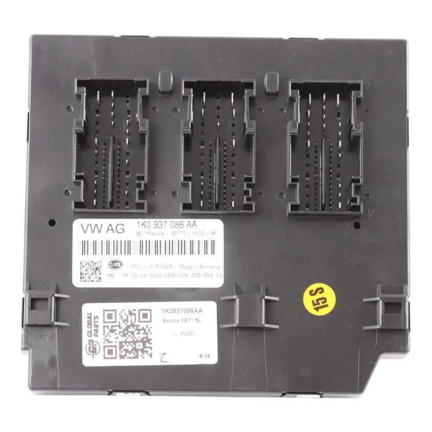 Skoda Yeti 5L BCM Body Control Onboard Supply Module Unit ECU - SKU 1K0937086AA - Part number 1K0937086AA