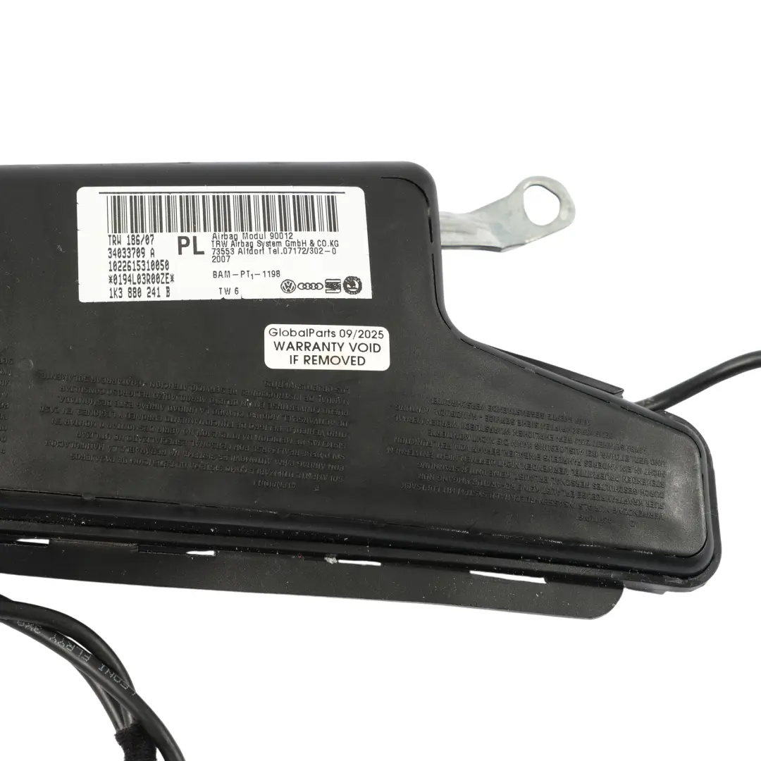 Volkswagen Golf 5 V Poduszka Powietrzna Fotela Lewy Przód 1K3880242B - SKU 1K3880241B - Numer Części 1K3880241B