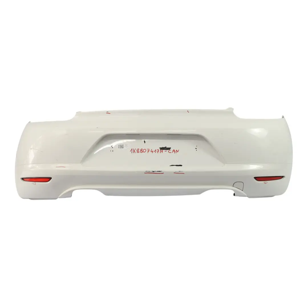 Volkswagen VW Scirocco Mk3 Bumper Rear Trim Panel Cover Candy White - B9A - SKU 1K8807417H-CAN - Part number 1K8807417H