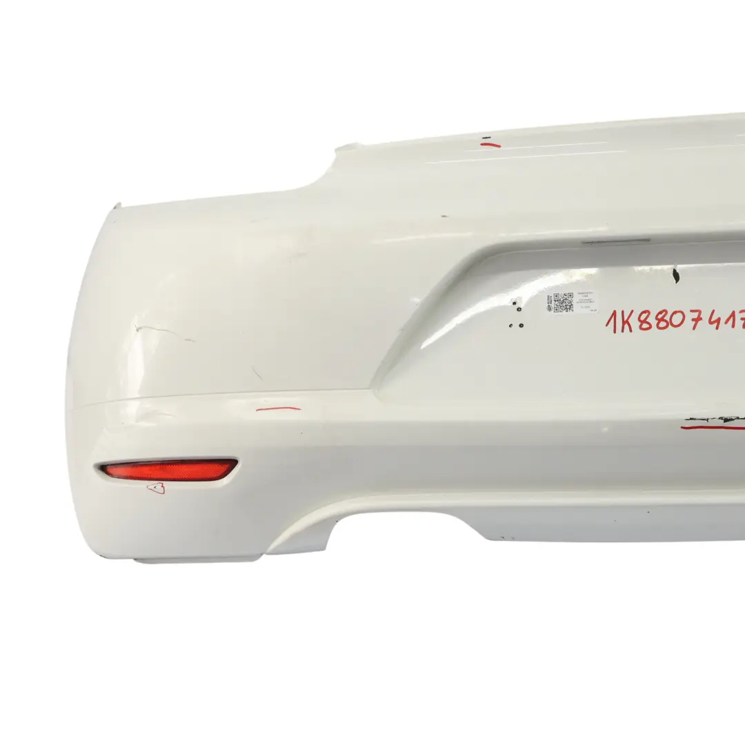 Volkswagen VW Scirocco Mk3 Bumper Rear Trim Panel Cover Candy White - B9A - SKU 1K8807417H-CAN - Part number 1K8807417H