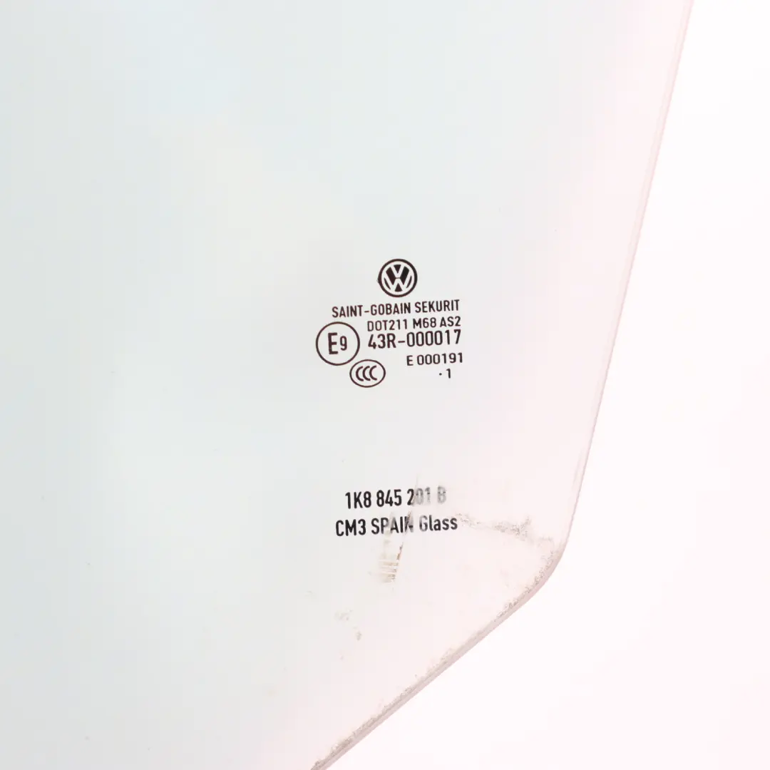 Volkswagen Scirocco III 3D Vetro Porta Anteriore Verde AS2 Sinistra - SKU 1K8845201B - Numero di parte 1K8845201B