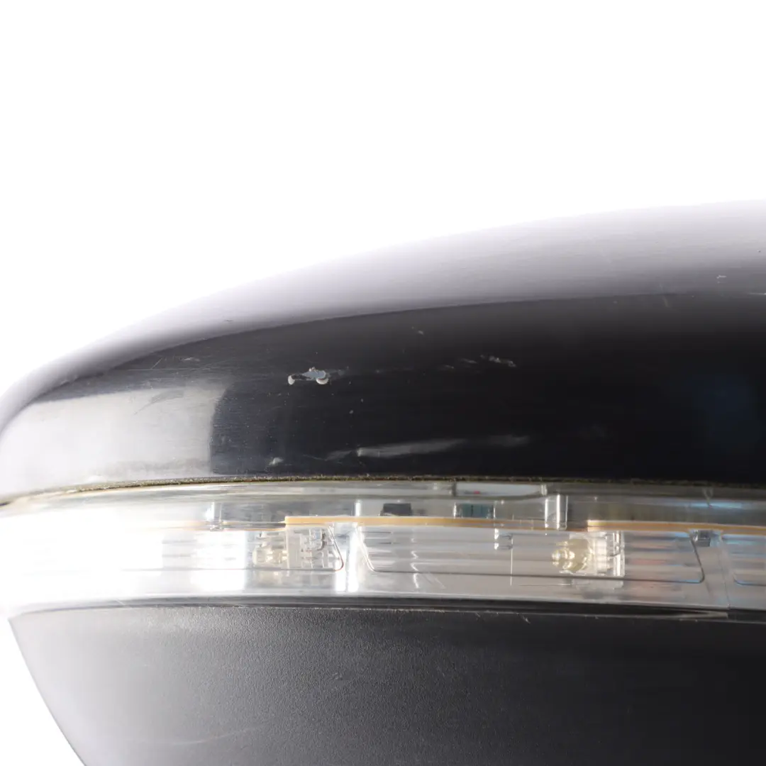 Volkswagen Scirocco Mk3 Door Wing Mirror Heated Right O/S Deep Black - C9X - SKU RHD-1K8857508P-DBL - Part number 1K8857508P