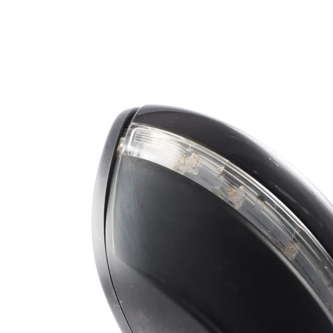 Volkswagen Scirocco Mk3 Door Wing Mirror Heated Right O/S Deep Black - C9X - SKU RHD-1K8857508P-DBL - Part number 1K8857508P