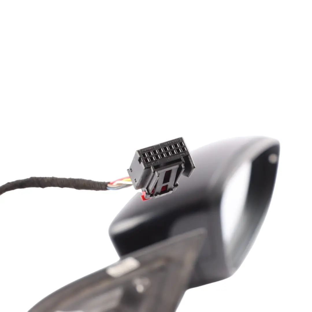 Volkswagen Scirocco Mk3 Door Wing Mirror Heated Right O/S Deep Black - C9X - SKU RHD-1K8857508P-DBL - Part number 1K8857508P