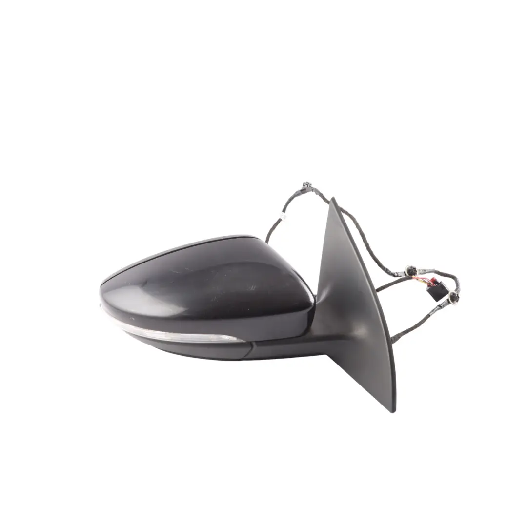 Volkswagen Scirocco Mk3 Door Wing Mirror Heated Right O/S Deep Black - C9X - SKU RHD-1K8857508P-DBL - Part number 1K8857508P