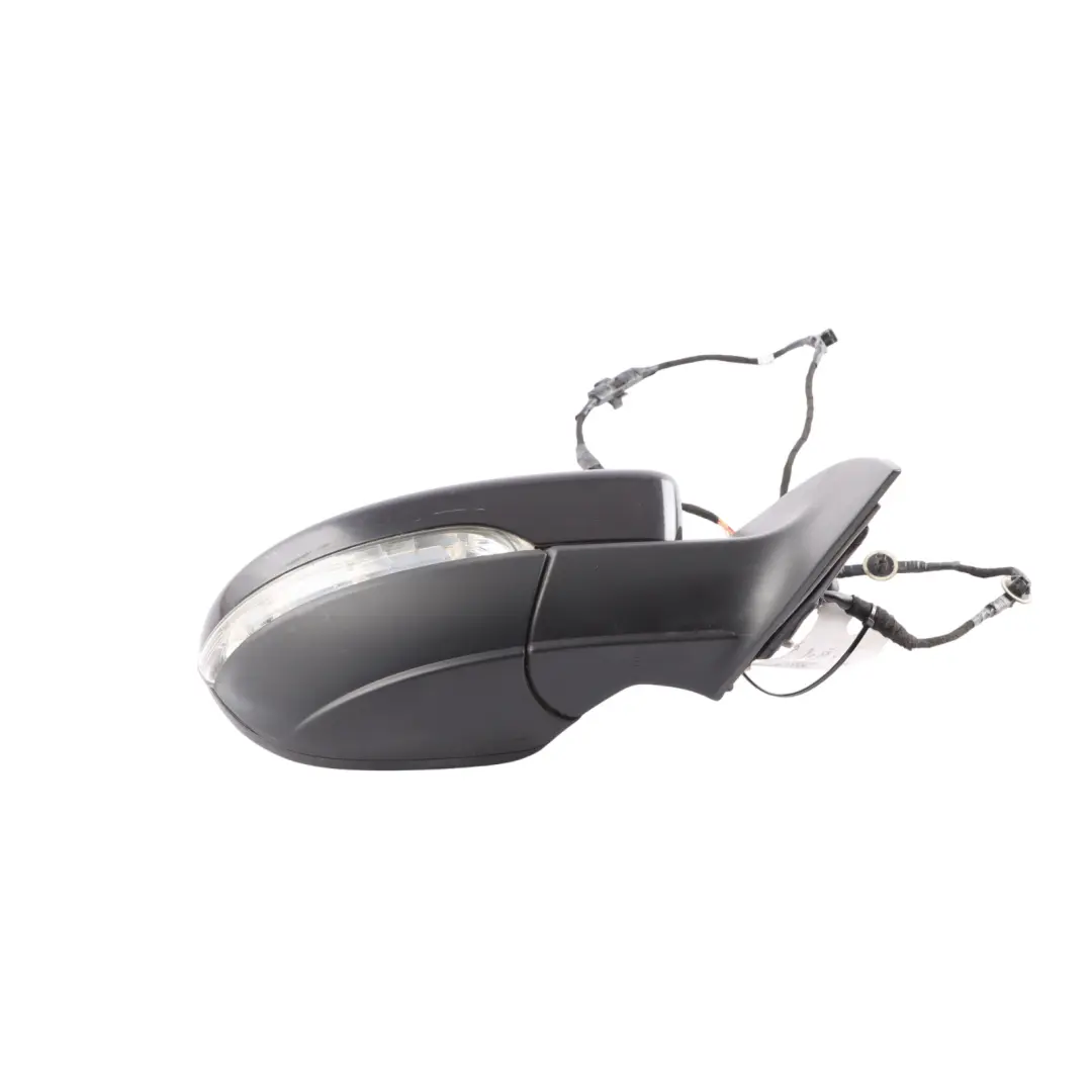 Volkswagen Scirocco Mk3 Door Wing Mirror Heated Right O/S Deep Black - C9X - SKU RHD-1K8857508P-DBL - Part number 1K8857508P