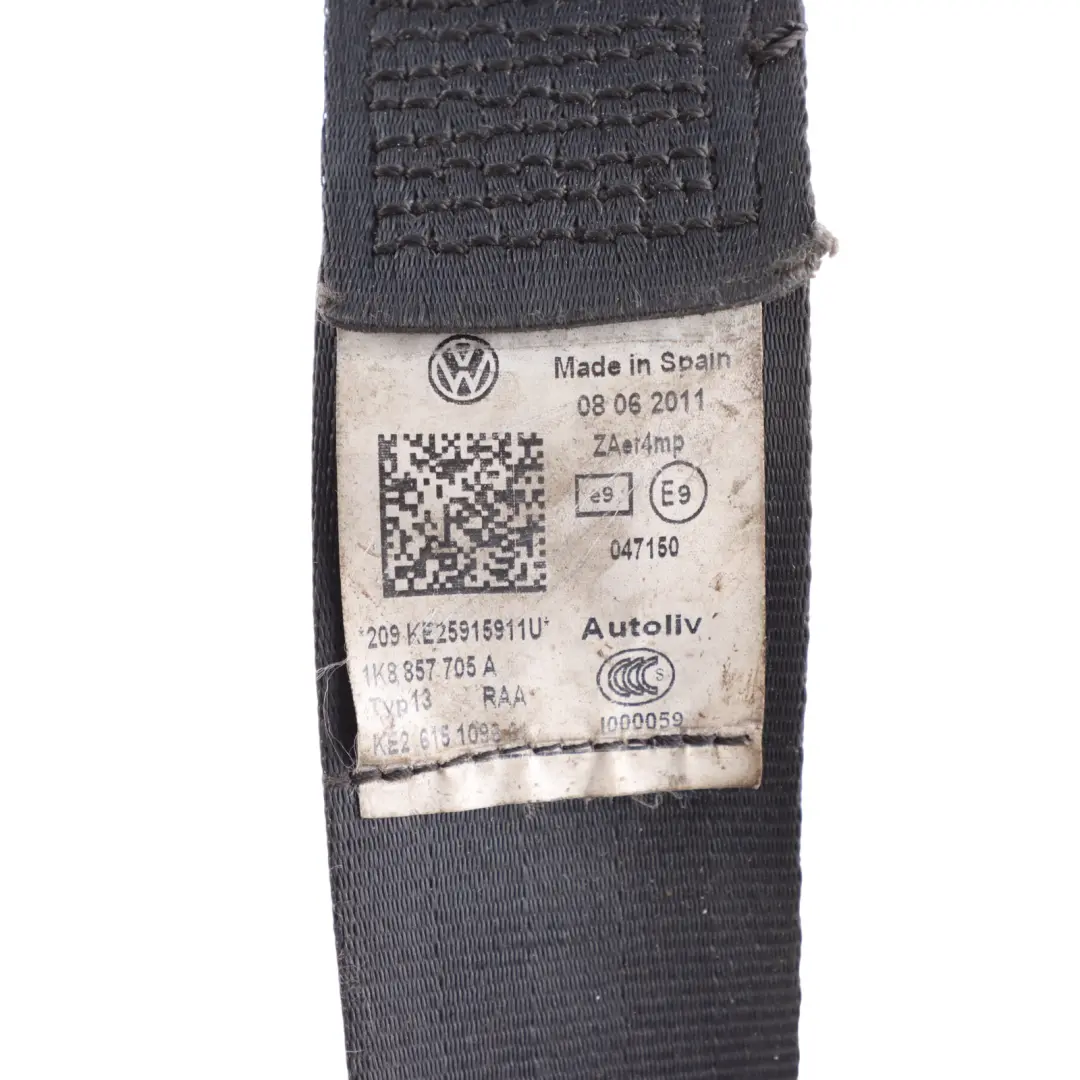 Volkswagen Scirocco Mk3 Interior Seat Belt Front Left N/S Side - SKU RHD-1K8857705A - Part number 1K8857705A