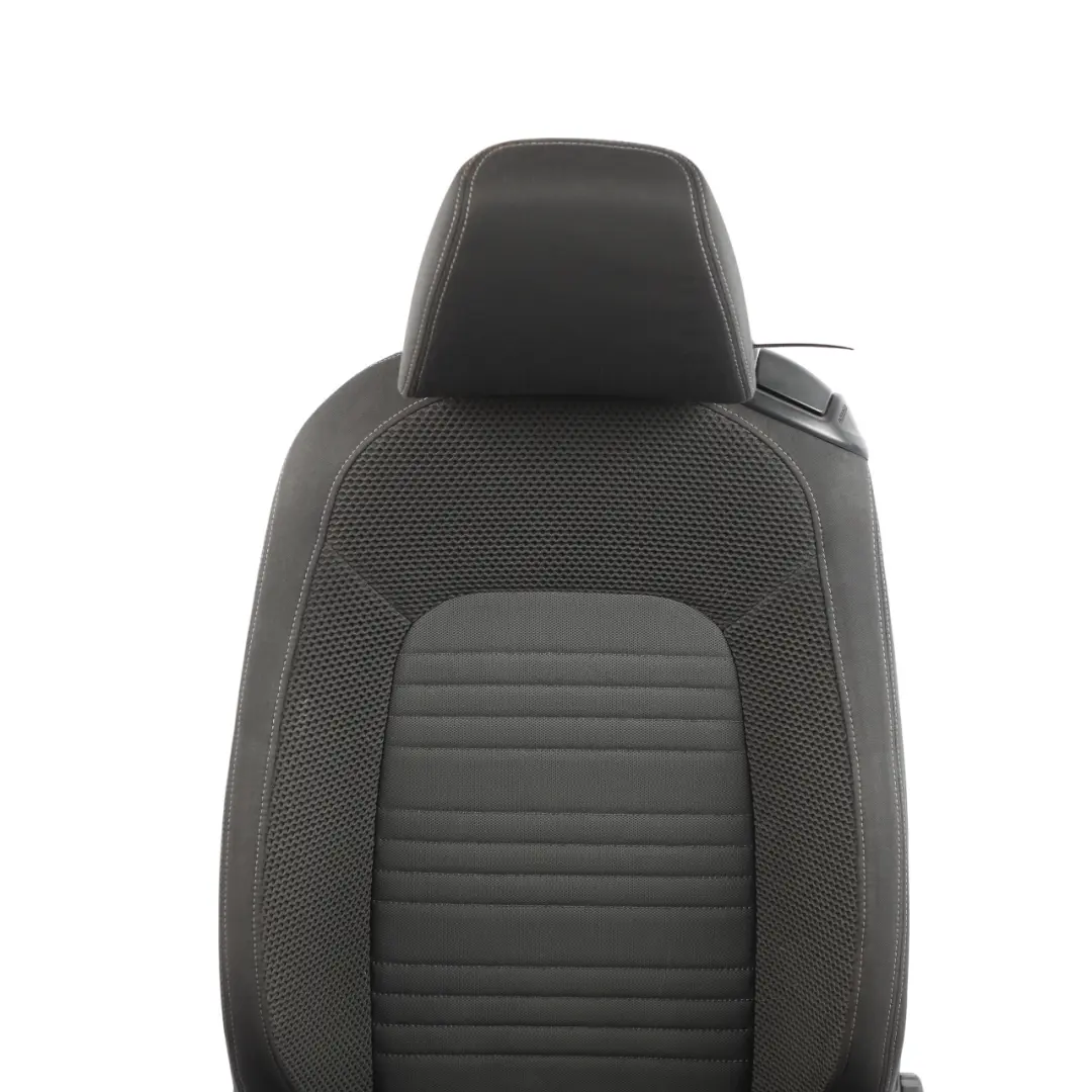 Volkswagen Scirocco Mk3 3 Door Front Seat Left N/S Fabric Black Grey - SKU 1K8881805AL - Part number 1K8881805AL