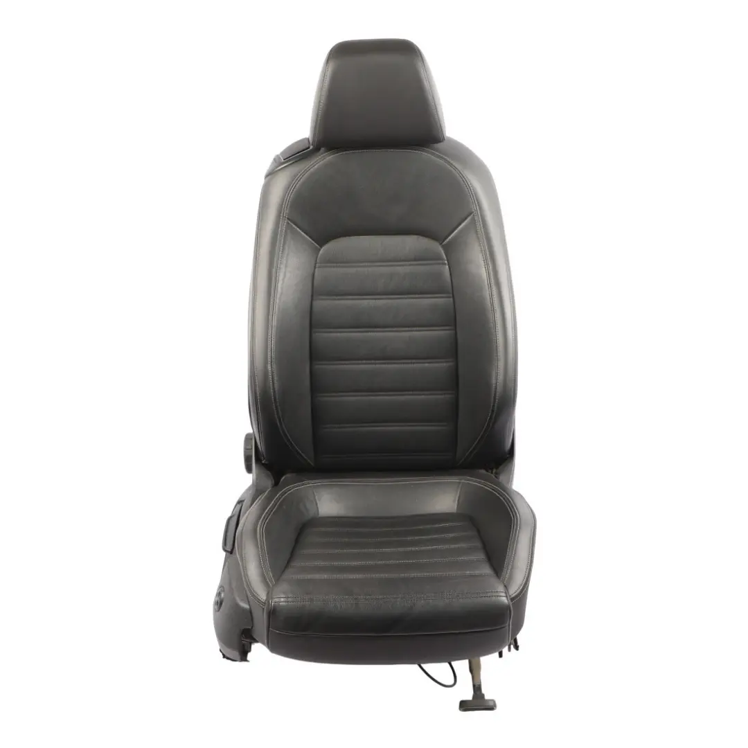 Volkswagen Scirocco Mk3 3 Door Front Seat Heated Right O/S Leather Black Grey - SKU 1K8881806AS-1 - Part number 1K8881806AS