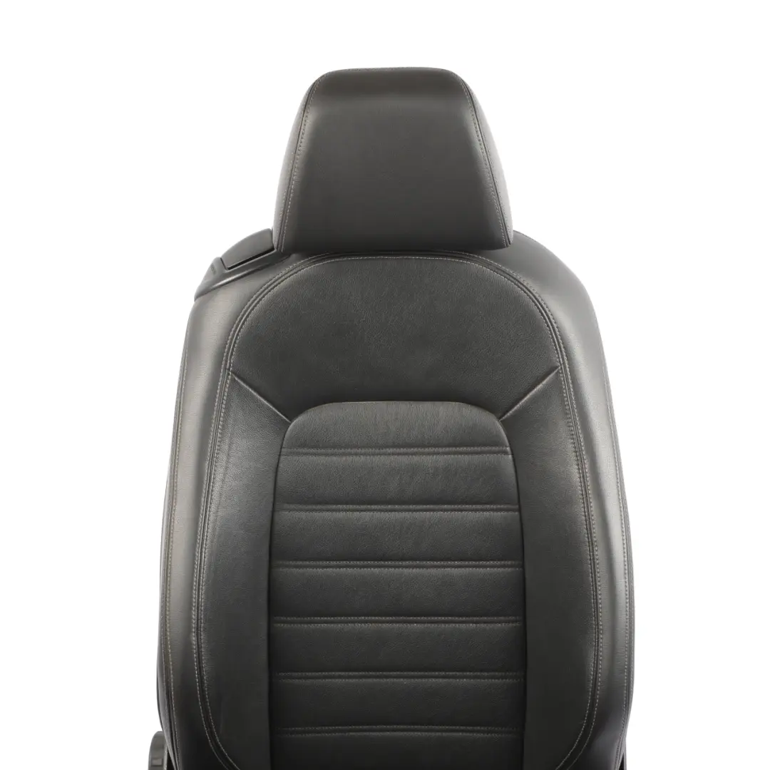 Volkswagen Scirocco Mk3 3 Door Front Seat Heated Right O/S Leather Black Grey - SKU 1K8881806AS-1 - Part number 1K8881806AS