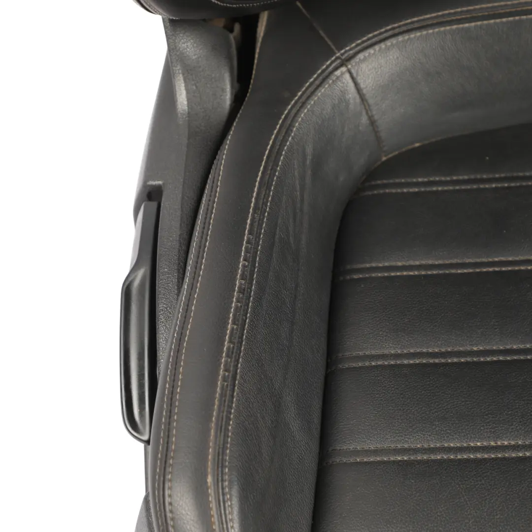 Volkswagen Scirocco Mk3 3 Door Front Seat Heated Right O/S Leather Black Grey - SKU 1K8881806AS-1 - Part number 1K8881806AS
