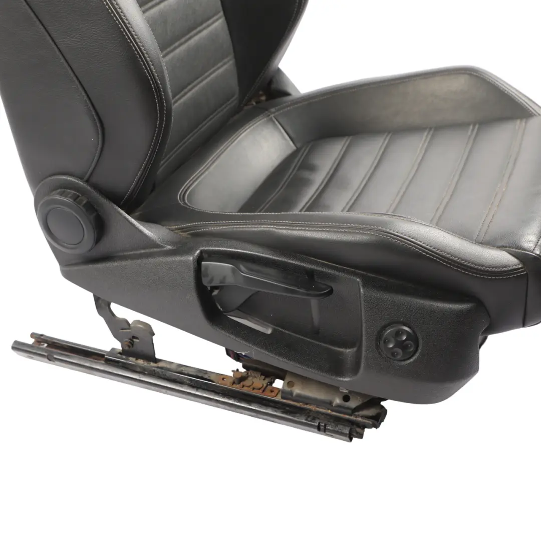 Volkswagen Scirocco Mk3 3 Door Front Seat Heated Right O/S Leather Black Grey - SKU 1K8881806AS-1 - Part number 1K8881806AS