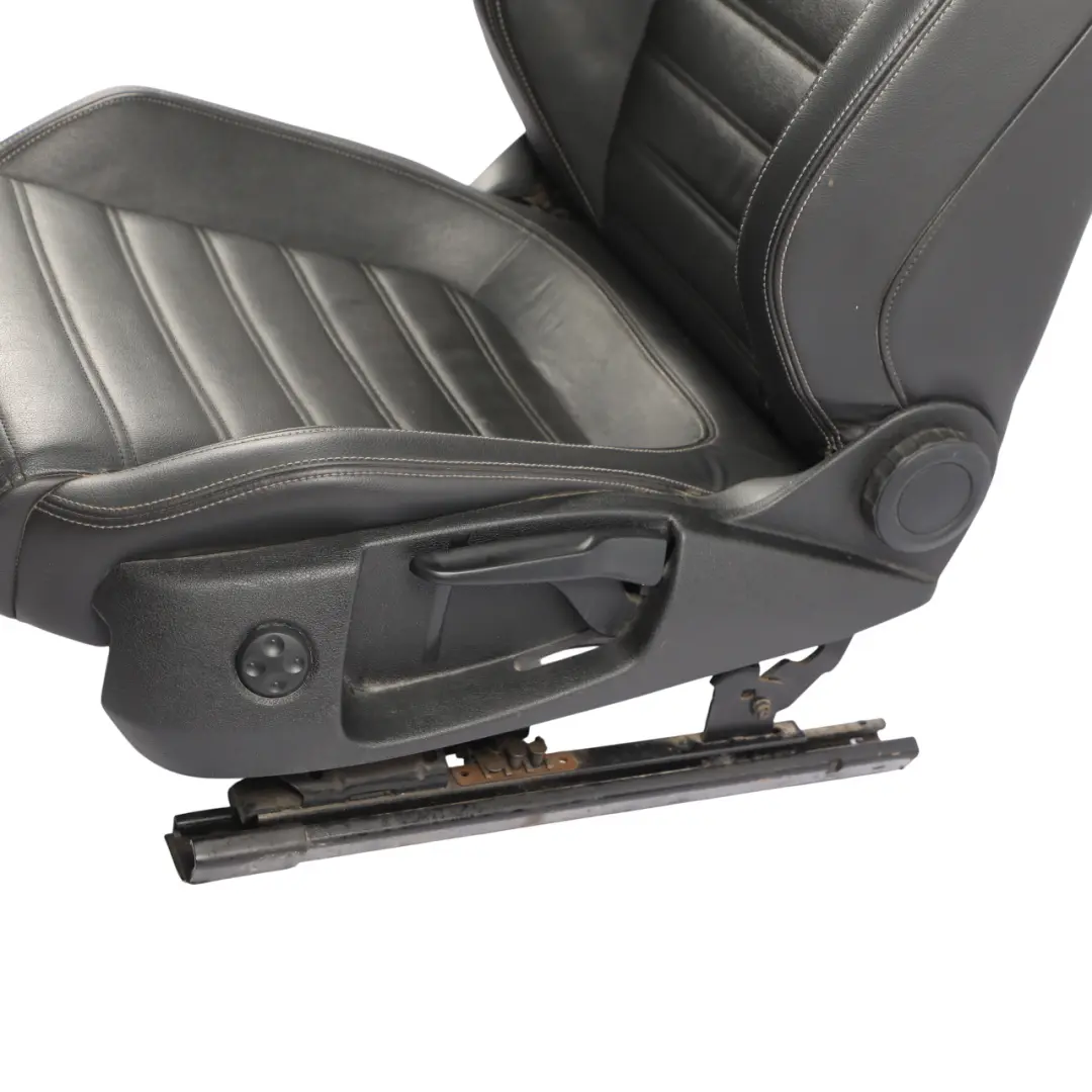 Volkswagen Scirocco Mk3 3 Door Front Seat Heated Left N/S Leather Black Grey - SKU 1K8881806AS - Part number 1K8881806AS