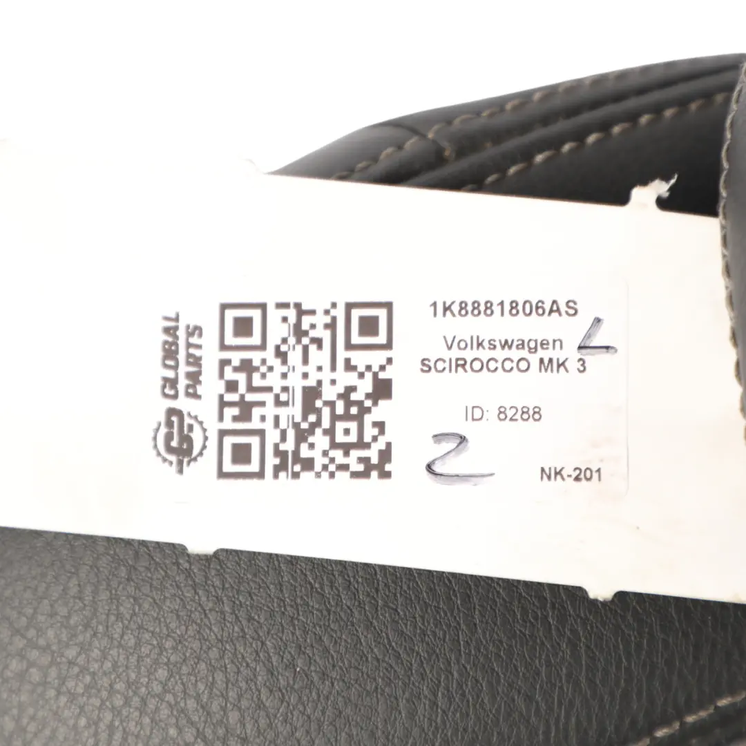 Mk3 3 Door Front Seat Heated Left N/S Leather Black Grey to Volkswagen Scirocco with Part number 1K8881806AS Volkswagen Scirocco Mk3 3 Door Front Seat Heated Left N/S Leather Black Grey - SKU 1K8881806AS - Part number 1K8881806AS
