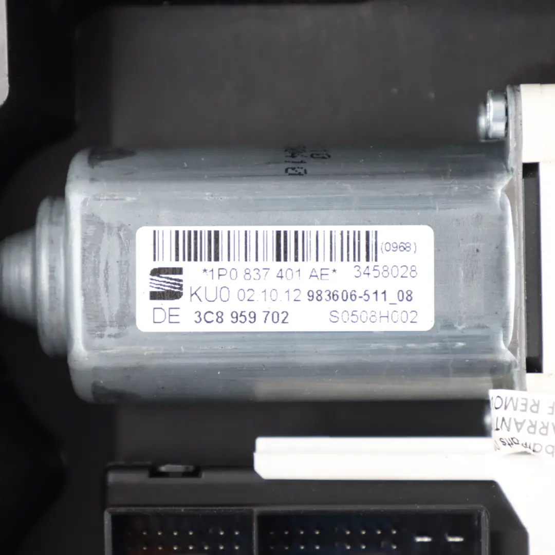 Seat Leon Mk2 1P Fensterheber Regulator Mechanismus Vorne Links 1PO837401AE - SKU 1P0837461A - Teilenummer 1P0837461A