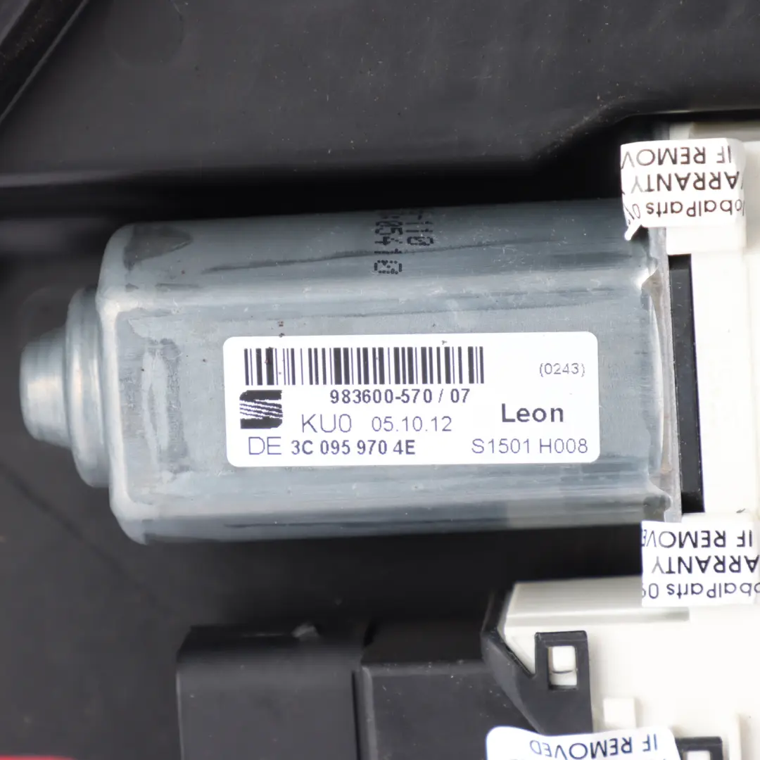 Seat Leon Mk2 1P Fensterheber Regulator Mechanismus Hinten Rechts 1P0839402D - SKU 1P0839462A - Teilenummer 1P0839462A