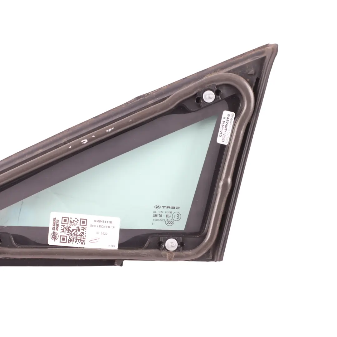 1P Front Quarter Fixed Side Window Glass Right O/S 1P0845412 to Seat Leon with Part number 1P0845412B Seat Leon 1P Front Quarter Fixed Side Window Glass Right O/S 1P0845412 - SKU 1P0845412B - Part number 1P0845412B