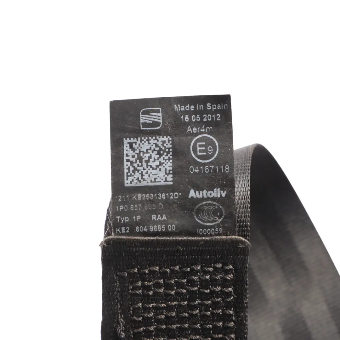 Seat Leon Mk2 1P Rear Seat Interior Seat Belt Left N/S Side - SKU 1P0857805D - Part number 1P0857805D