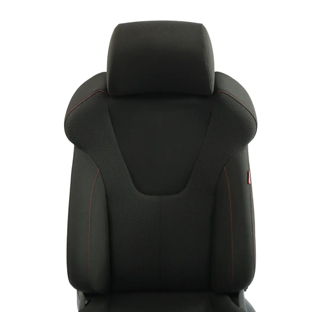 Seat Leon Mk2 1P 5D Vorder Sitz Innenraum Links Stoff Stoff Schwarz Rot Naht - SKU 1P0881805CP - Teilenummer 1P0881805CP