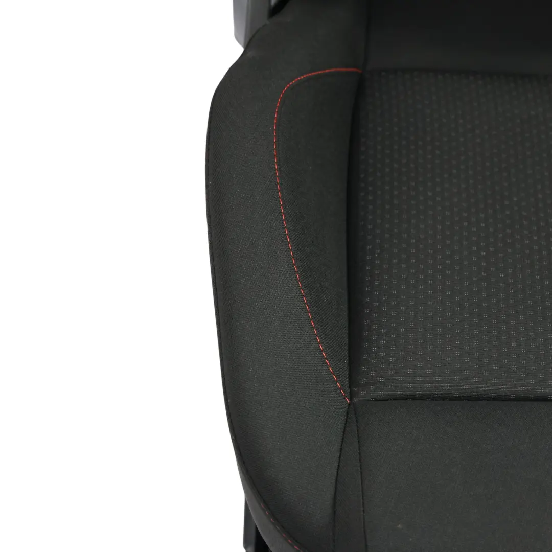 Seat Leon Mk2 1P 5D Front Seat Interior Left N/S Fabric Cloth Black Red Stitch - SKU 1P0881805CP - Part number 1P0881805CP