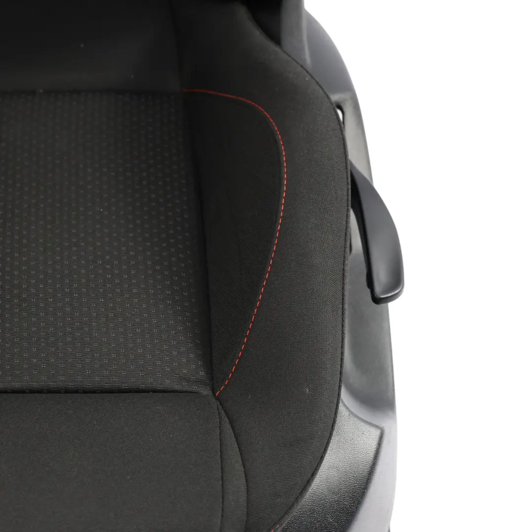 Seat Leon Mk2 1P 5D Front Seat Interior Left N/S Fabric Cloth Black Red Stitch - SKU 1P0881805CP - Part number 1P0881805CP