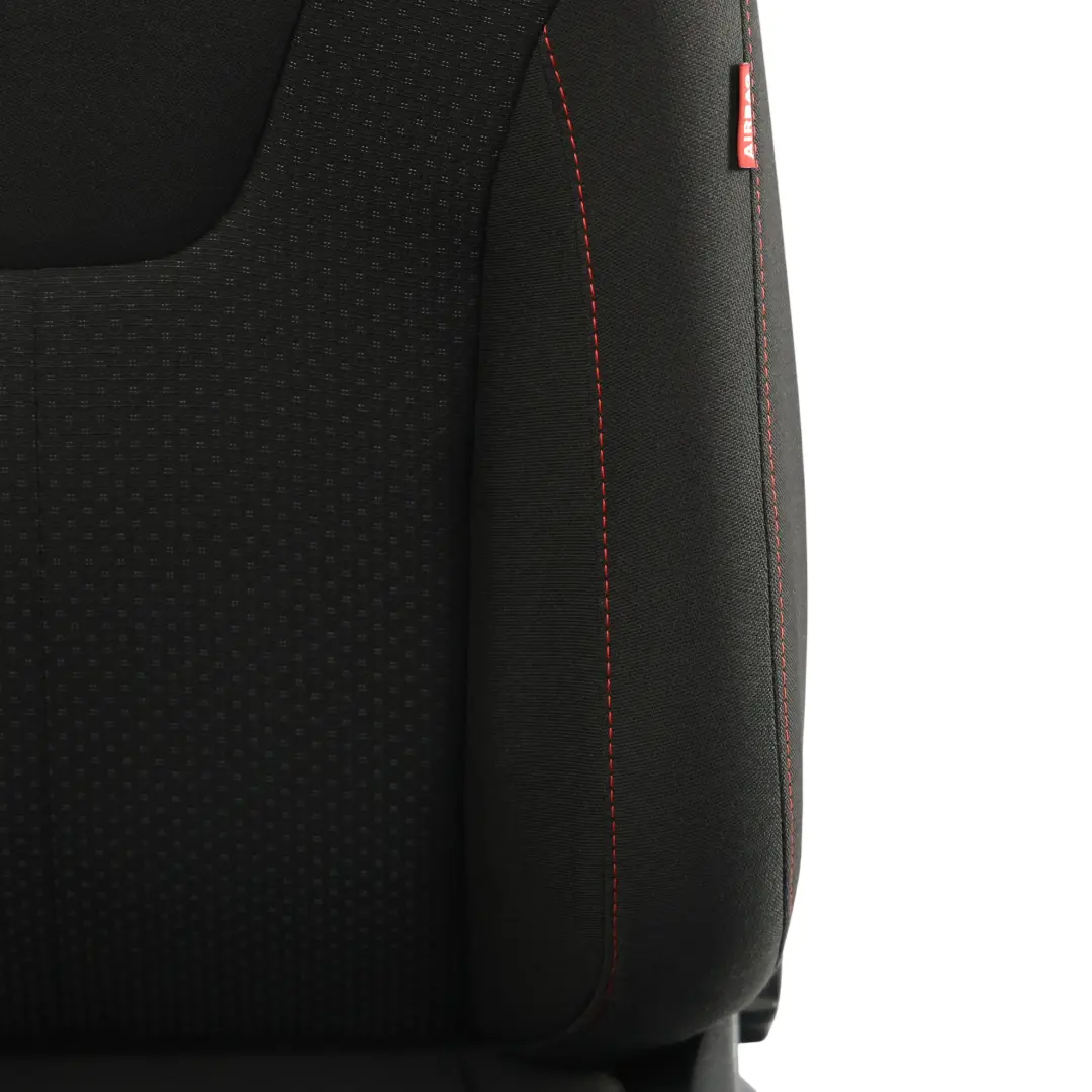 Seat Leon Mk2 1P 5D Front Seat Interior Left N/S Fabric Cloth Black Red Stitch - SKU 1P0881805CP - Part number 1P0881805CP