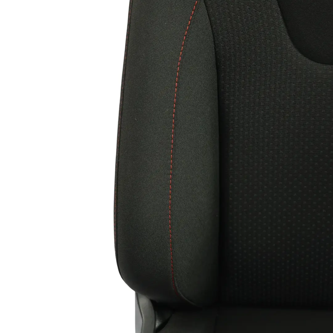 Seat Leon Mk2 1P 5D Front Seat Interior Left N/S Fabric Cloth Black Red Stitch - SKU 1P0881805CP - Part number 1P0881805CP
