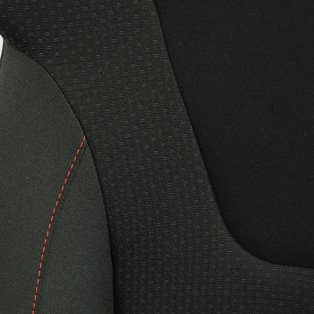 Seat Leon Mk2 1P 5D Vorder Sitz Innenraum Links Stoff Stoff Schwarz Rot Naht - SKU 1P0881805CP - Teilenummer 1P0881805CP