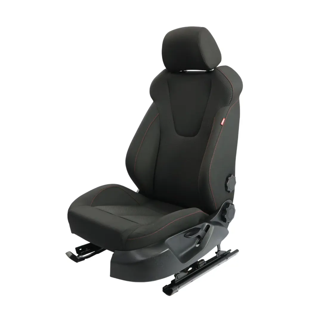 Seat Leon Mk2 1P 5D Front Seat Interior Left N/S Fabric Cloth Black Red Stitch - SKU 1P0881805CP - Part number 1P0881805CP