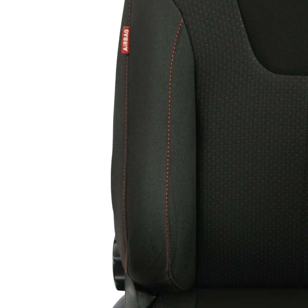 Seat Leon Mk2 1P 5D Seat Front Right O/S Interior Fabric Cloth Black Red Stitch - SKU 1P0881806CM - Part number 1P0881806CM