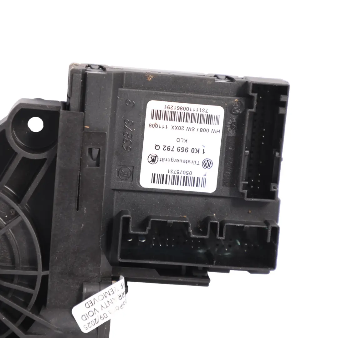 Skoda Octavia Mk2 1Z Power Window Regulator Motor Front Left Door N/S - SKU 1T0959702M - Part number 1T0959702M