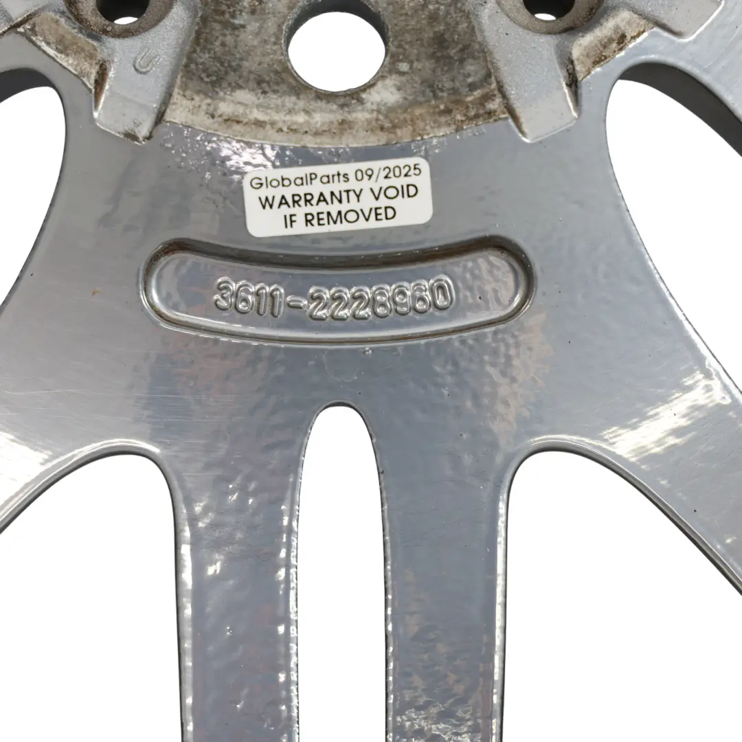 Chrome Wheel Alloy Rim 18" 9.5J ET:22 M Styling 65 to BMW E39 M5 Rear with Part number 2228960 BMW E39 M5 Rear Chrome Wheel Alloy Rim 18" 9.5J ET:22 M Styling 65 - SKU 2228960-1 - Part number 2228960