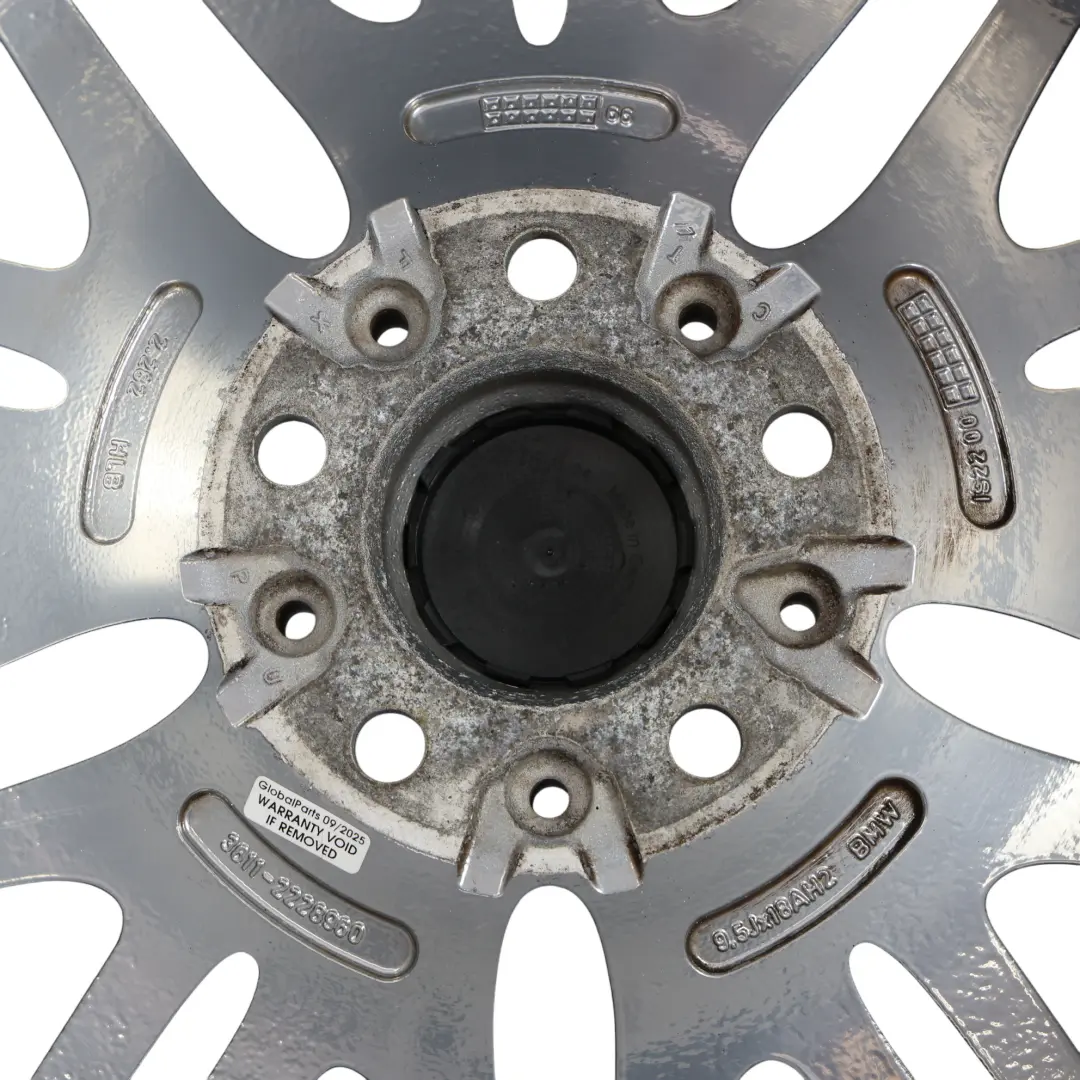 Hinterrad Chromfelge Alufelge 18" 9.5J ET:22 M Styling 65 für BMW E39 M5 mit Teilenummer 2228960 BMW E39 M5 Hinterrad Chromfelge Alufelge 18" 9.5J ET:22 M Styling 65 - SKU 2228960-2 - Teilenummer 2228960