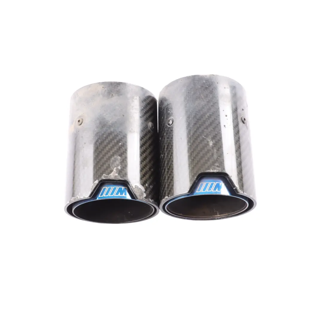  Tailpipe End Tips BMW F87 M2 F80 M3 F82 F83 M4 M Sport in Carbon SET OF2 - SKU 2468411-3 - Part number 2468411