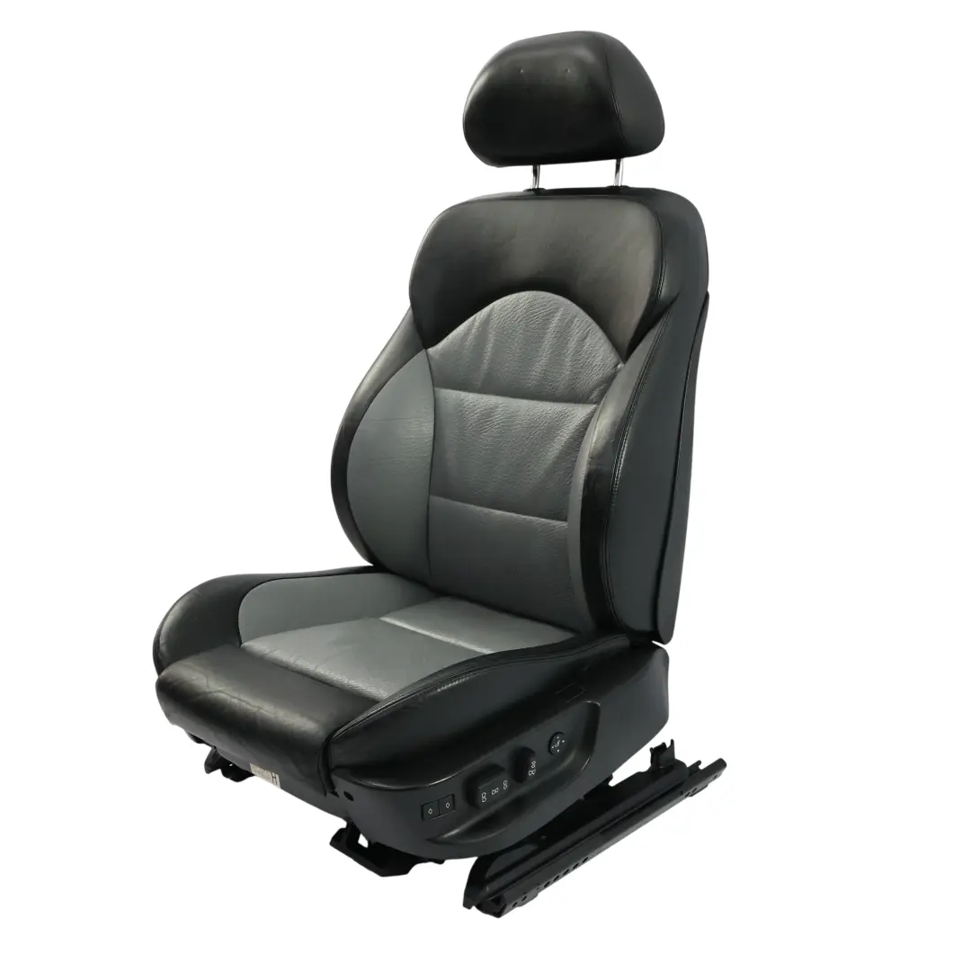 BMW E39 M5 Front Seat Sport Memory Heated Left N/S Black Silver Leather - SKU 2499624-1 - Part number 2499624