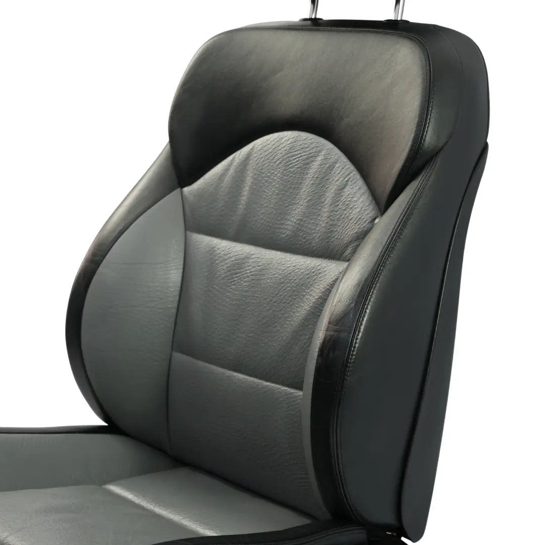 BMW E39 M5 Front Seat Sport Memory Heated Left N/S Black Silver Leather - SKU 2499624-1 - Part number 2499624