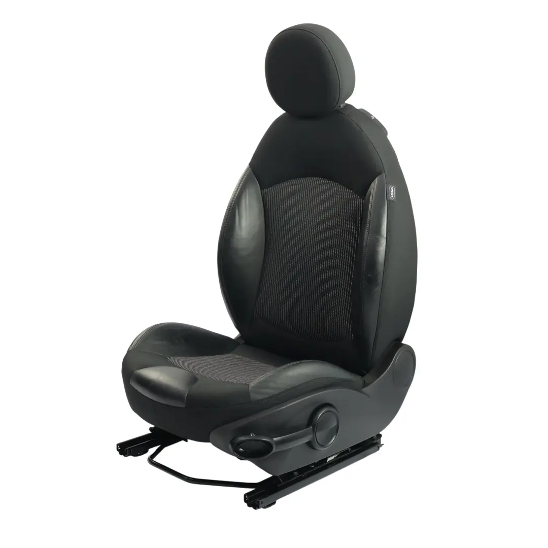 Half Leather Black Interior Front Left Seat N/S to Mini Cooper R55 R56 R57 Sport with Part number 2753491 Mini Cooper R55 R56 R57 Sport Half Leather Black Interior Front Left Seat N/S - SKU 2753491-4 - Part number 2753491