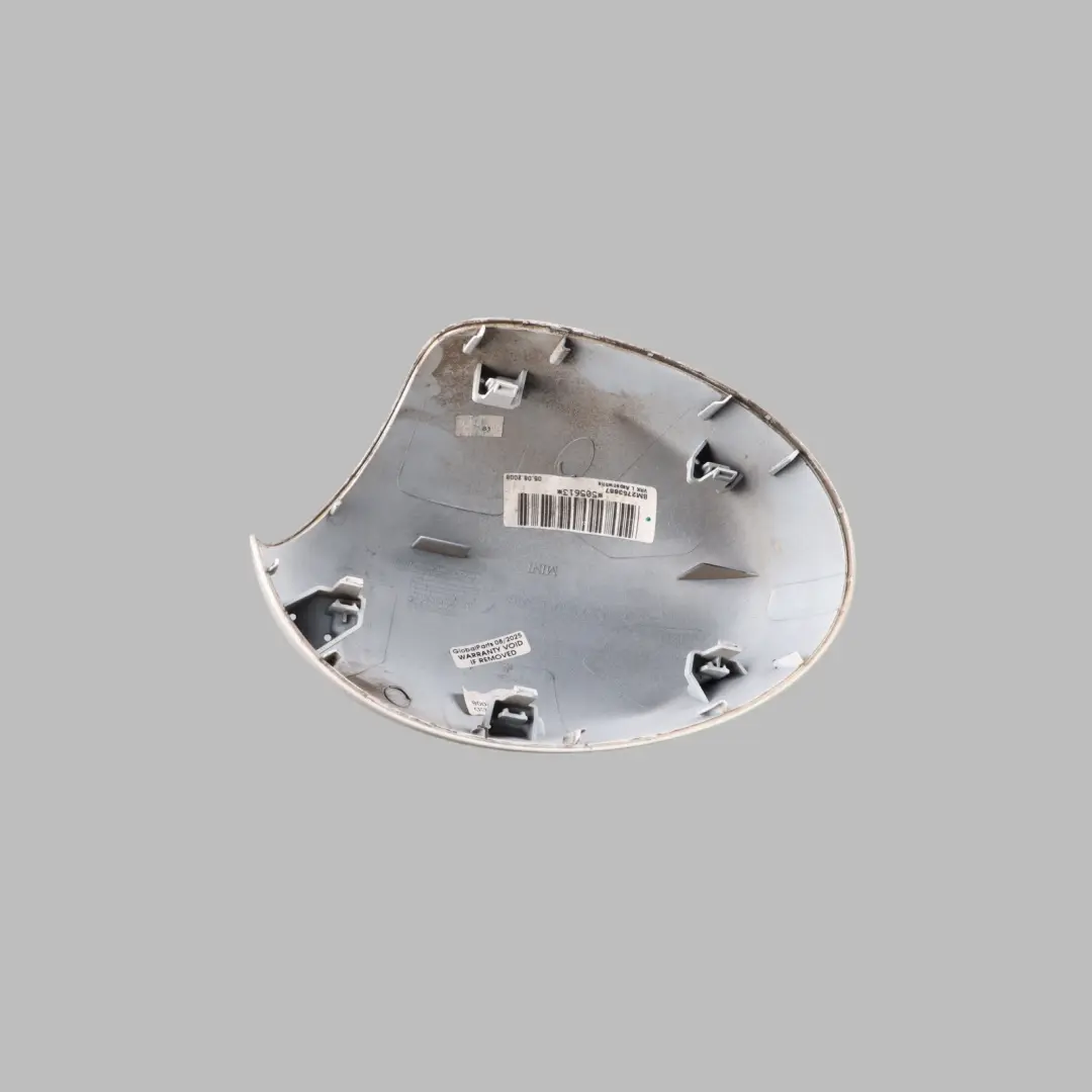 Wing Mirror Cover Cap Casing Left N/S White to Mini Cooper R55 R56 R57 R58 R60 with Part number 2754913 Mini Cooper R55 R56 R57 R58 R60 Wing Mirror Cover Cap Casing Left N/S White - SKU 2754913-WHI - Part number 2754913